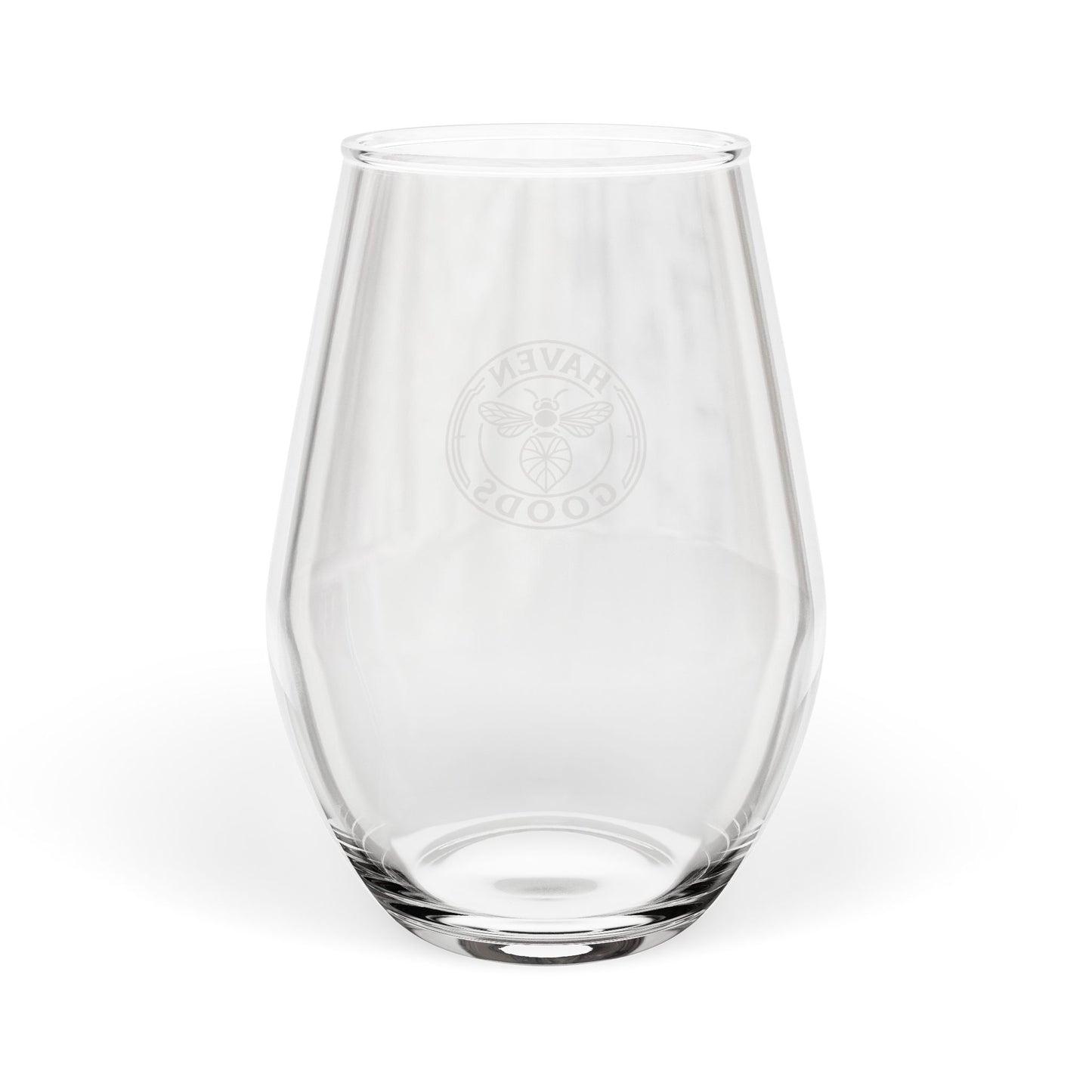 Haven Goods Logo Stemless Wine Glass, 11.75oz