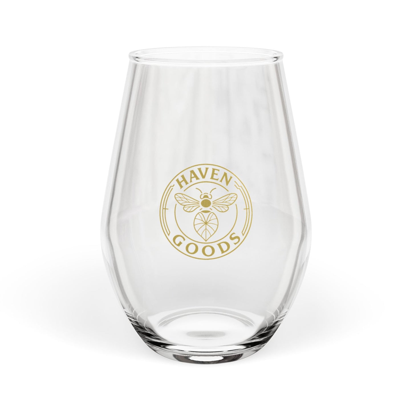 Haven Goods Logo Stemless Wine Glass, 11.75oz